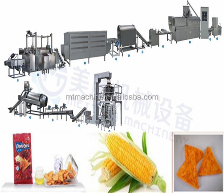 Dorito chips making equipment Tortilla corn chips processing line chips extruding machinery