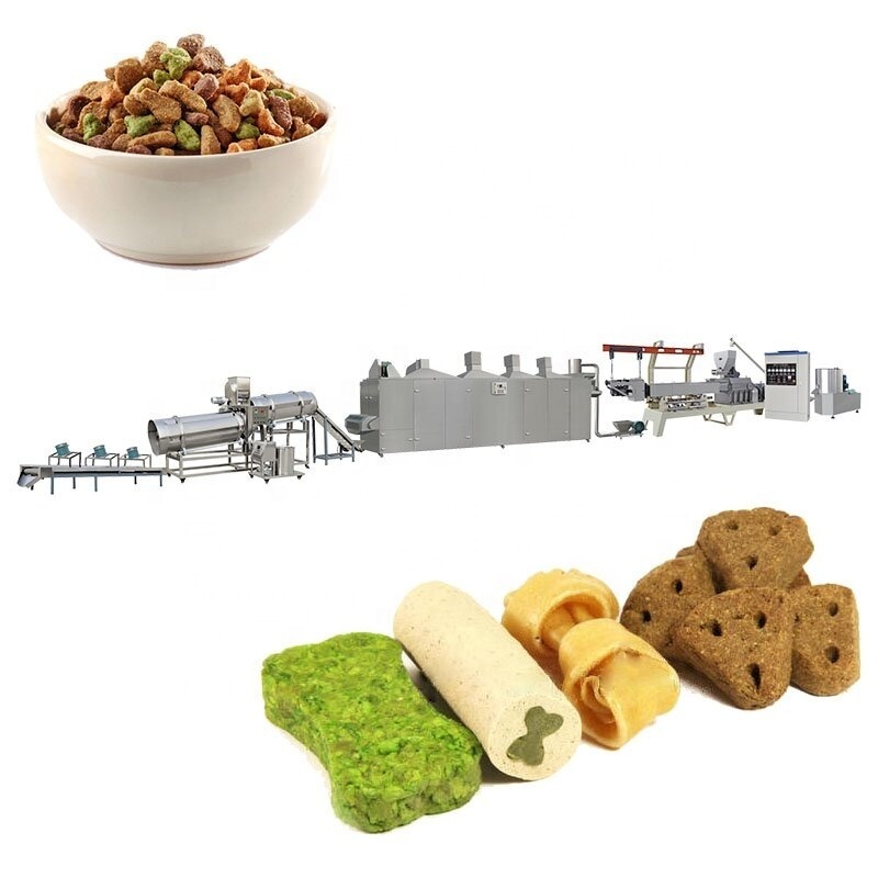 100-500 kg/h  automatic Pet Food Making Machine Dog Food processing line