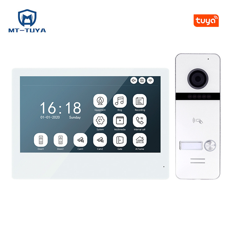 Manufacture 10inch Kit Video Door Entry Intercom System for apartment with wire video door intercom system door phone