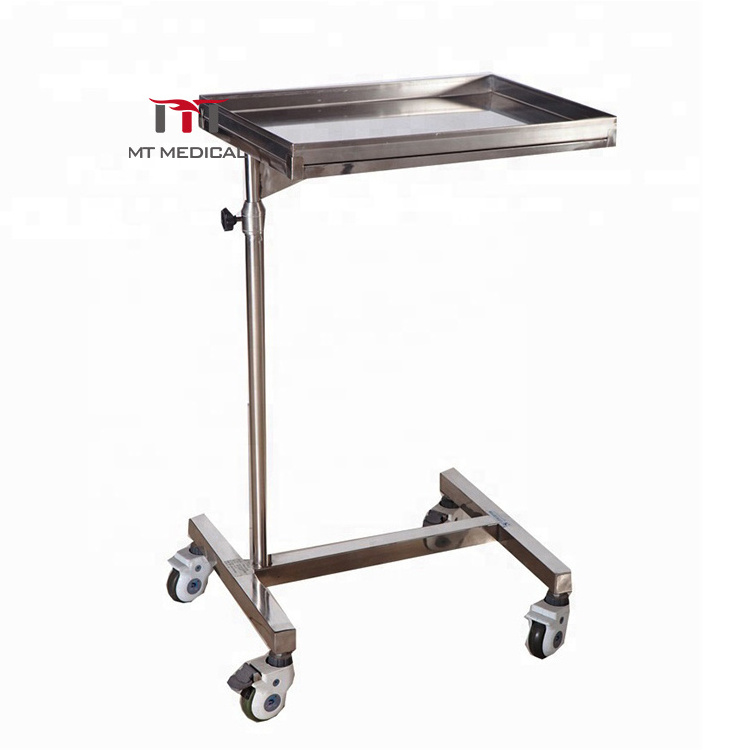 MT Medical Stainless steel Medical mayo instrument table trolley