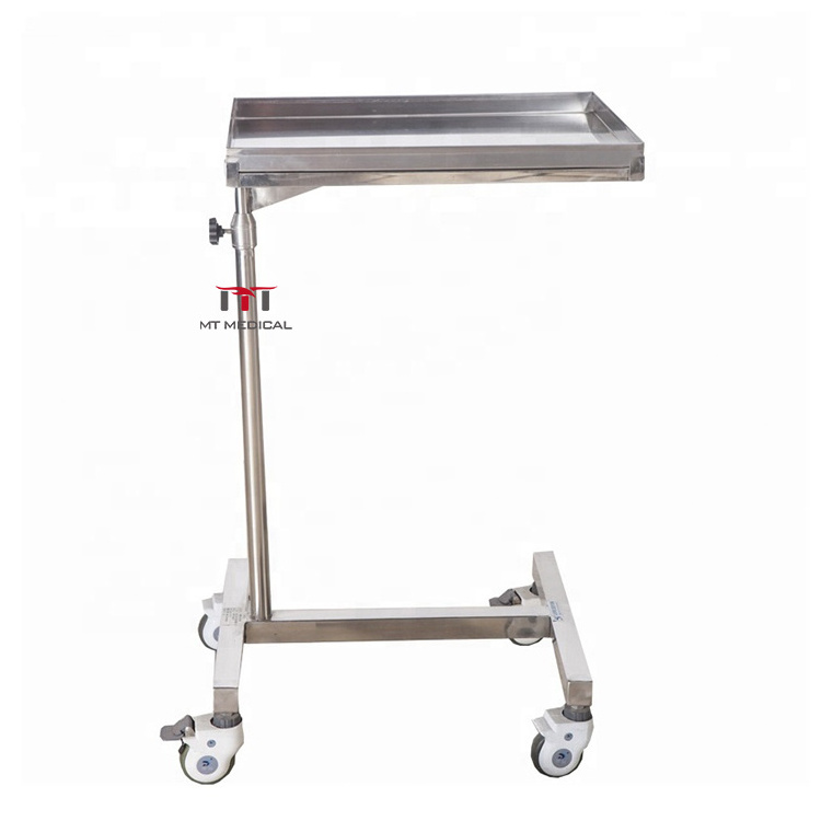 MT Medical Stainless steel Medical mayo instrument table trolley