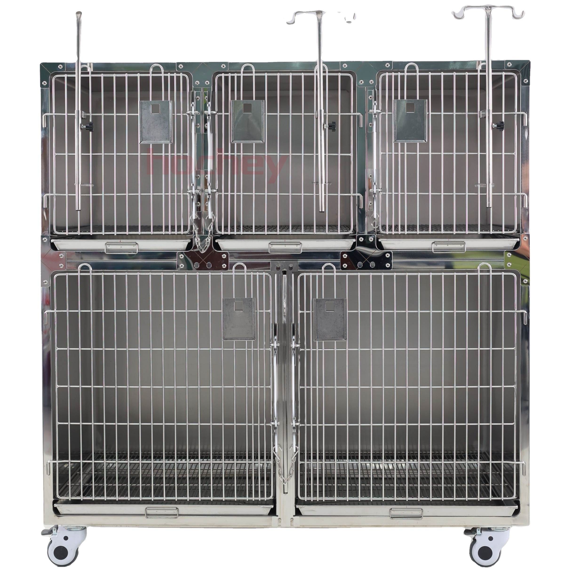 MT Medical Luxury Stainless Steel Veterinary Animal Cage Cat Dog Kennel Cage Modular Vet Pet Cages for Pet Shop