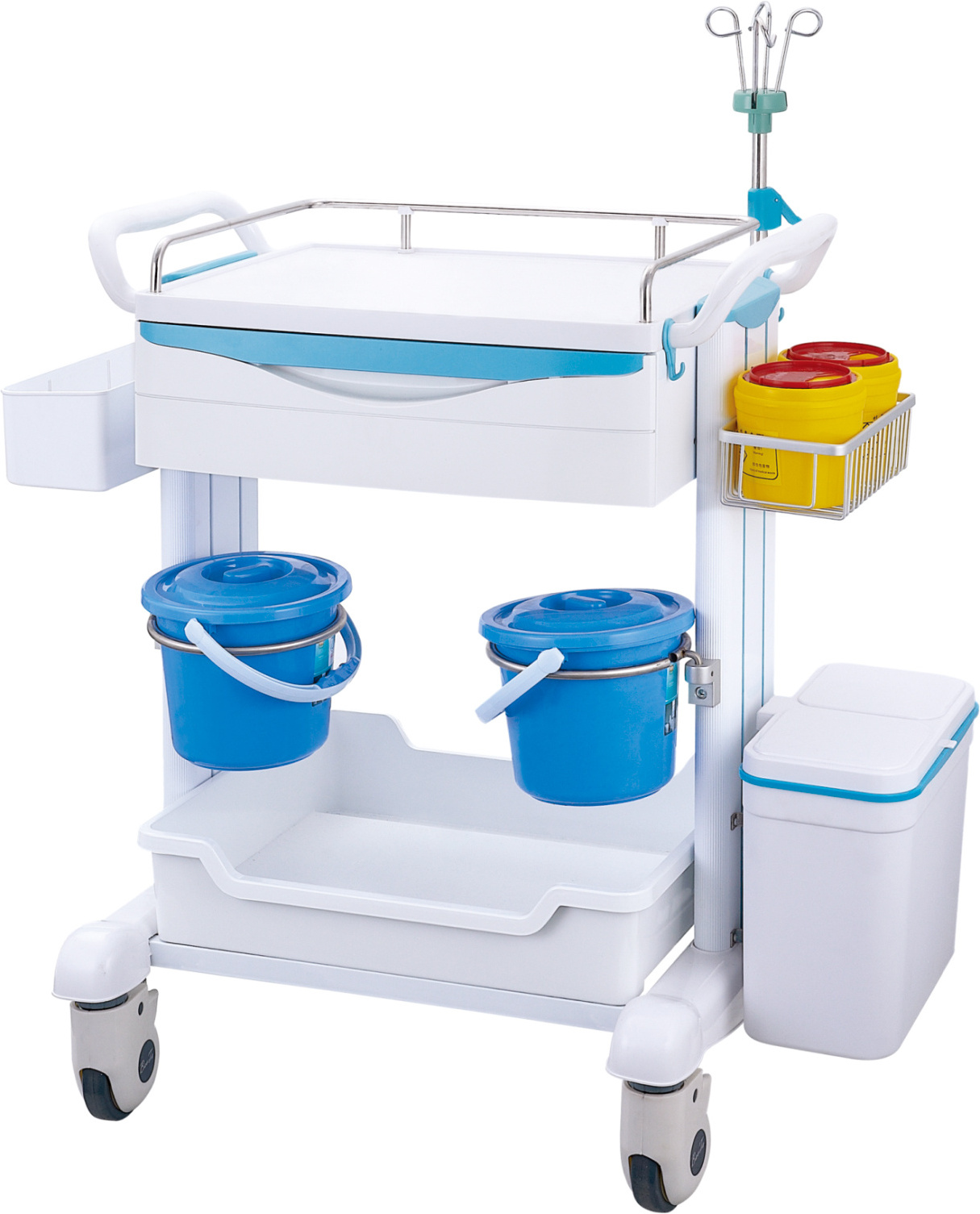 MT MEDICAL Used Mobile Adjustable Rolling Hospital Grade Laptop Carts On Wheels For Medical Offices