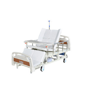 Multi functional  patient care rolling hospital nursing medical bed with potty hole