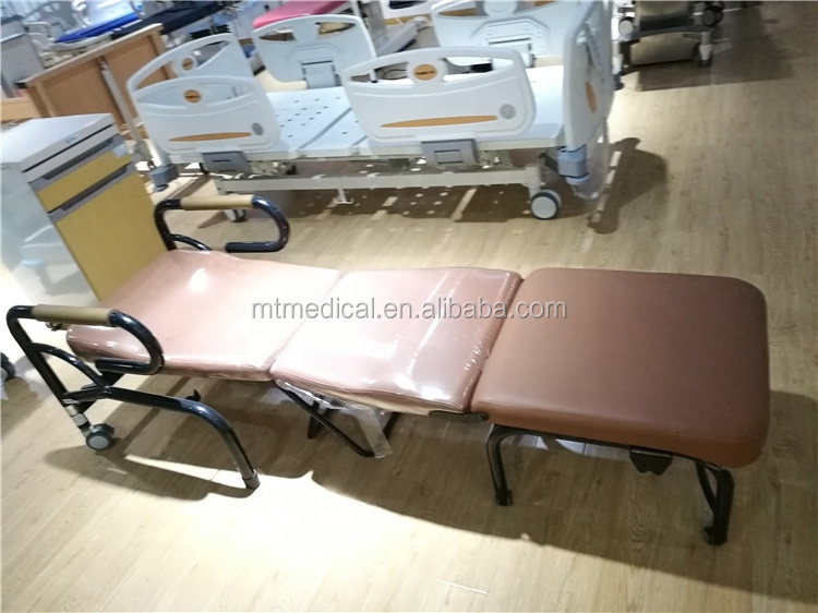 MT Accompany Patient Folding Recliner Attend Reclining Sleeping Hospital Chair Bed