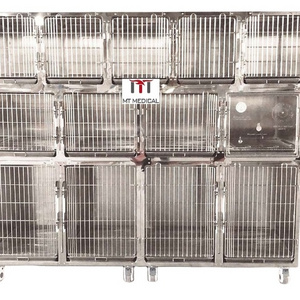 MT MEDICAL Factory Direct Price veterinary cages Stainless Steel dog cage bank