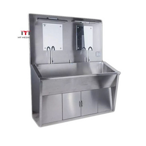 MT Medical 304 Stainless Steel Medical No touch Hand Wash Sink Hospital Foot Control  wash sink