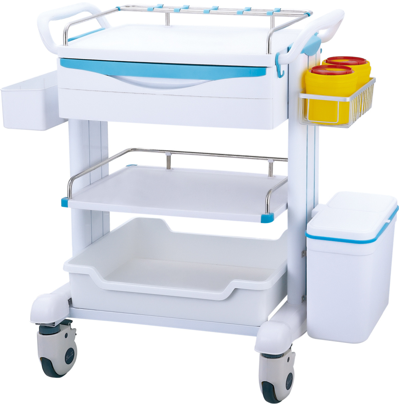 MT MEDICAL Used Mobile Adjustable Rolling Hospital Grade Laptop Carts On Wheels For Medical Offices