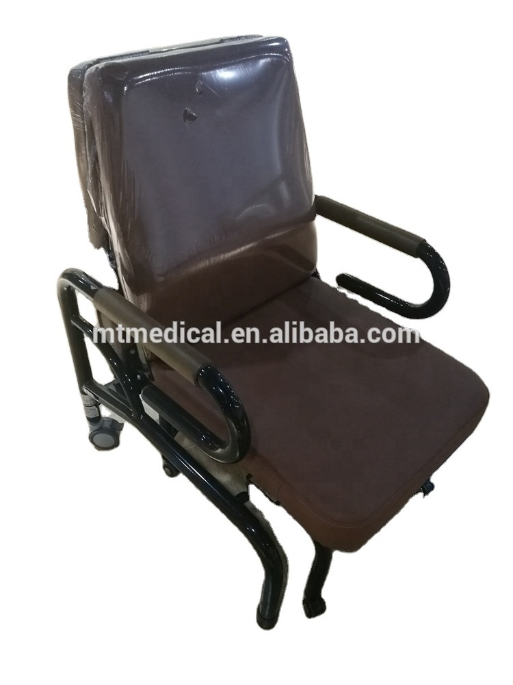 MT Accompany Patient Folding Recliner Attend Reclining Sleeping Hospital Chair Bed