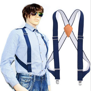 3.5X125cm Men's Suspender X-shaped Stretch Wide Braces Work Suspenders Hook Buckle 2 Clips Straps Male Jockstrap