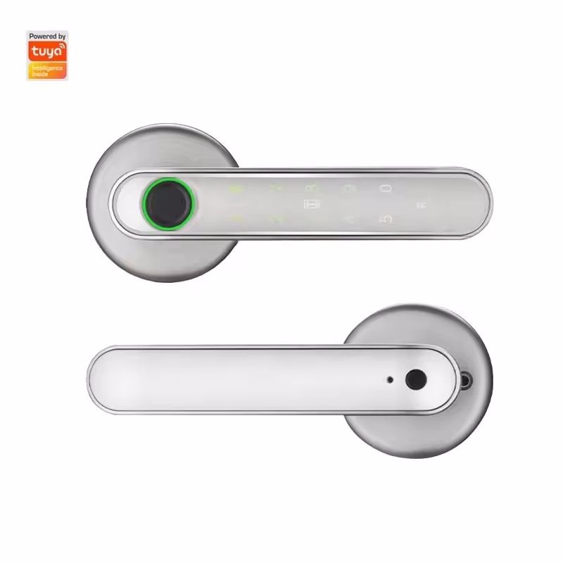 Mtoph 2024 Tuya WIFI App High Security Fully Smart Lock Biometric Fingerprint Card Key Door Lock Electronic Lock For Hotel