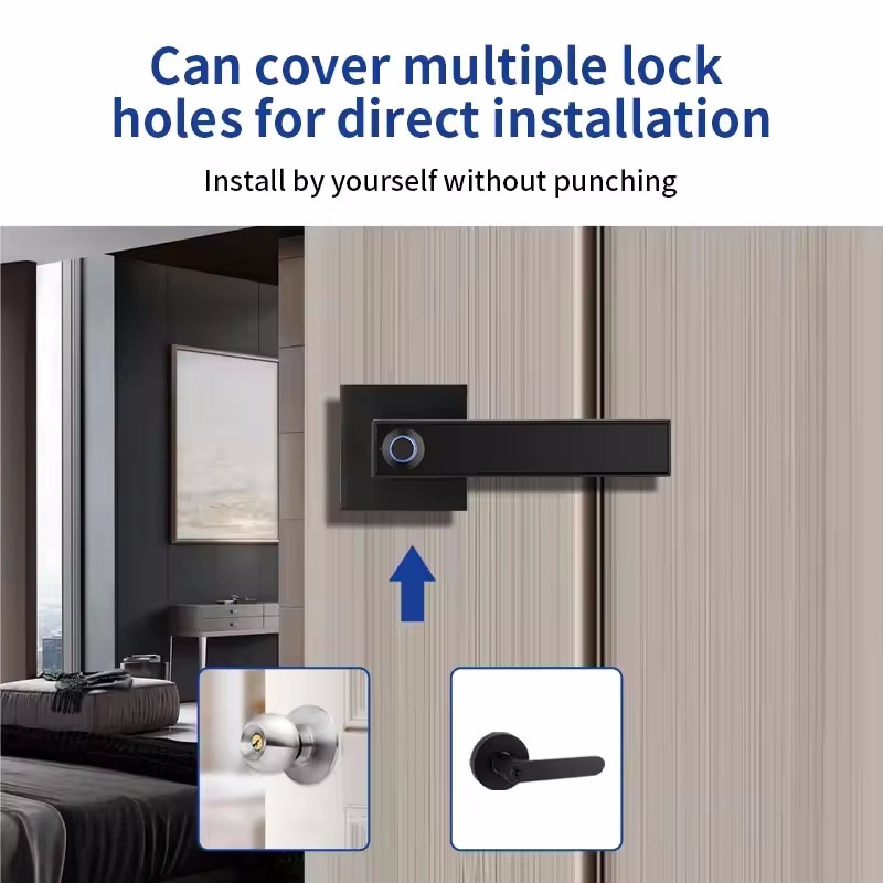 Mtoph 2024 Fingerprint Smart Tuya Ttlock Bluetooth Mobile App Lever Door Lock