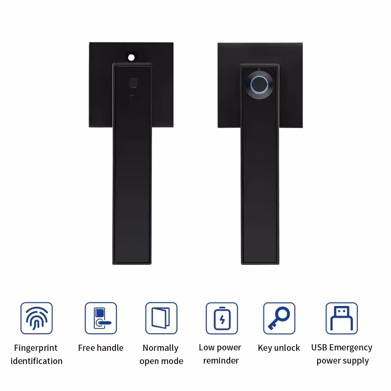 Mtoph 2024 Fingerprint Smart Tuya Ttlock Bluetooth Mobile App Lever Door Lock