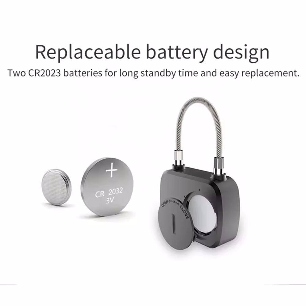 Mtoph 2024 Smart cute Padlock Waterproof Portable Security Fingerprint Lock Anti-Theft Padlock