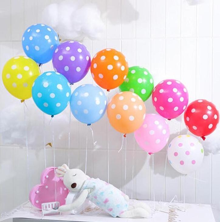 12 Inch Polka Latex Helium Balloons Clear Dot For Party Hot Air Balloon Price To Buy Baby Shower Valentine Balloons Decoration