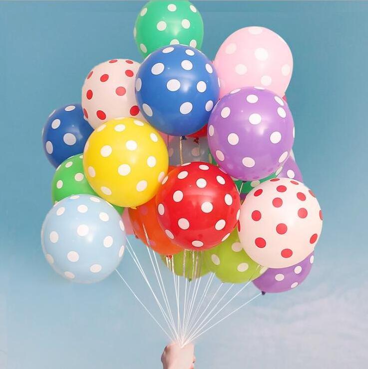 12 Inch Polka Latex Helium Balloons Clear Dot For Party Hot Air Balloon Price To Buy Baby Shower Valentine Balloons Decoration