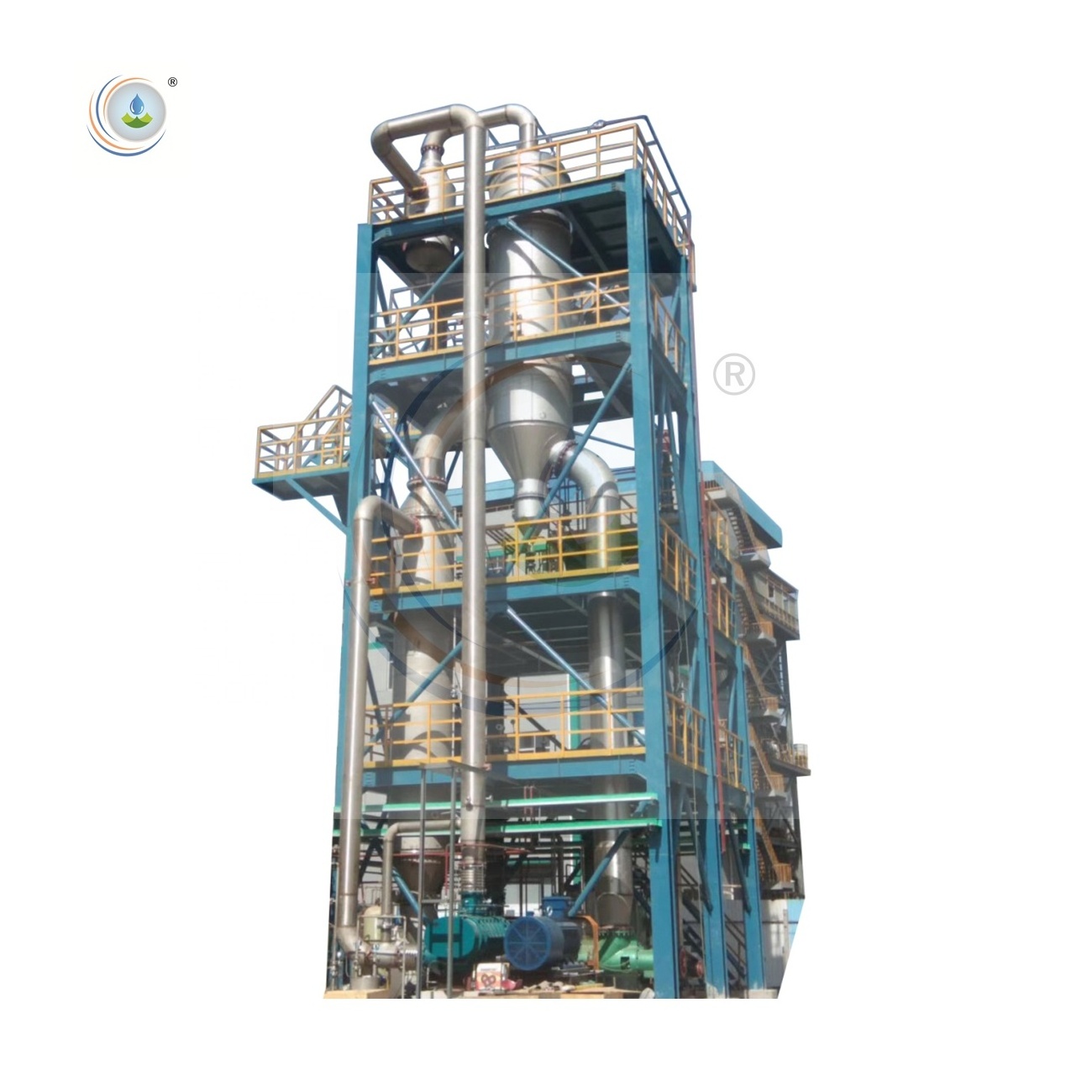 Falling Film MVR Evaporator System for evaporation and crystallization materials concentration vacuum evaporator