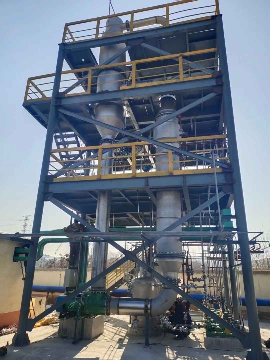 Falling Film MVR Evaporator System for evaporation and crystallization materials concentration vacuum evaporator