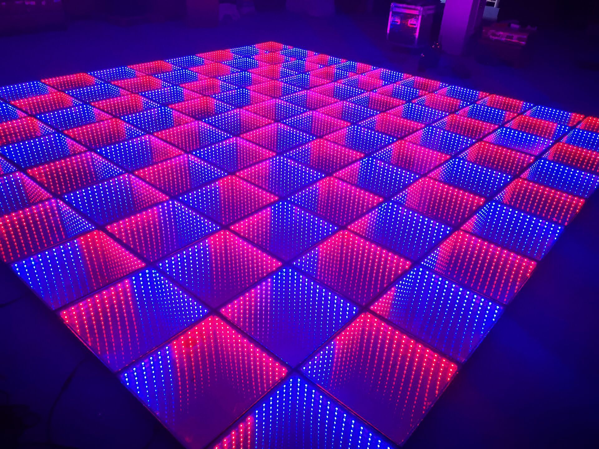 50x50CM Displays magnetic 3d infinity mirror led dance floor