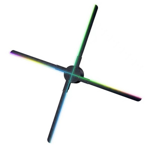 Four Blades 80cm Indoor Advertising Hologram 3D Holographic Naked Eyes 3D LED Fan with Wifi App Control