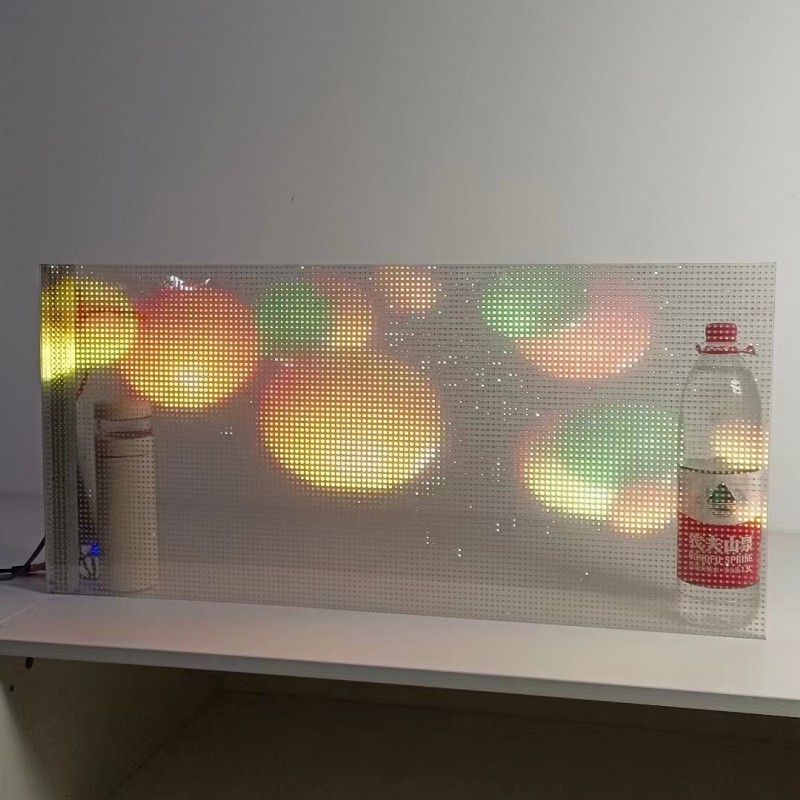 Film Transparent Full Color Video Led Display Pixel Customized Indoor  Shenzhen SDK Led Screen Panel Indoor Wall