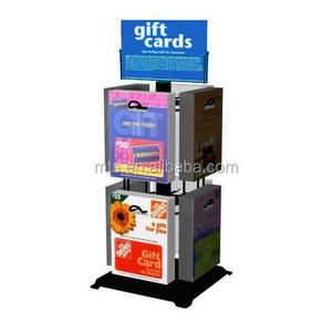 Advertisement pop up Countertop spinner gift card display rack