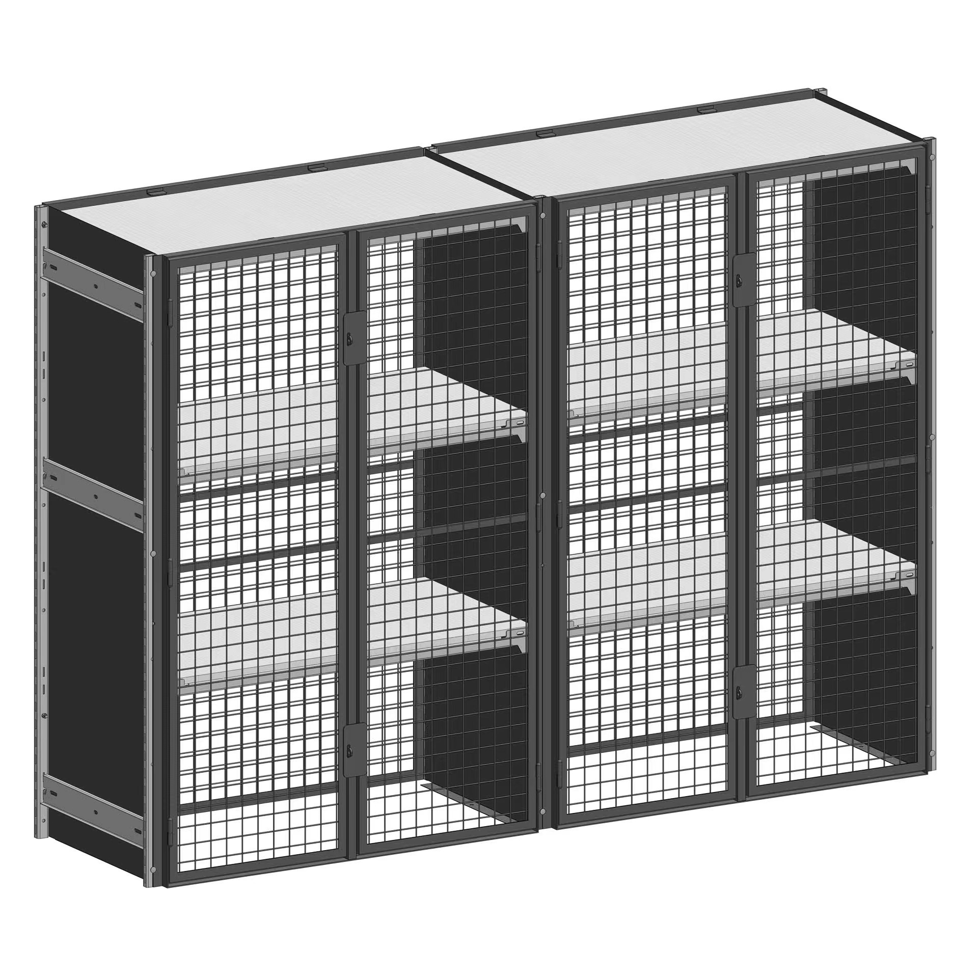 Steel Storage Cage with Shelves Warehouse Store Storage Rack