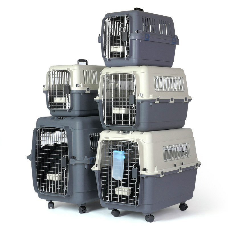 IATA pet carrier Airline crate large dog and cat carry cages kennel air plastic carrier