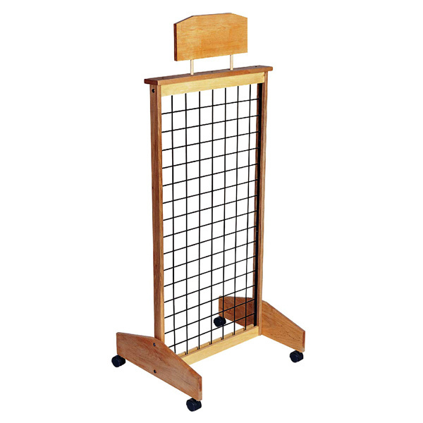 Wooden Shop Fittings and Display Retail Grid Wall Panel Clothing Display With Hooks