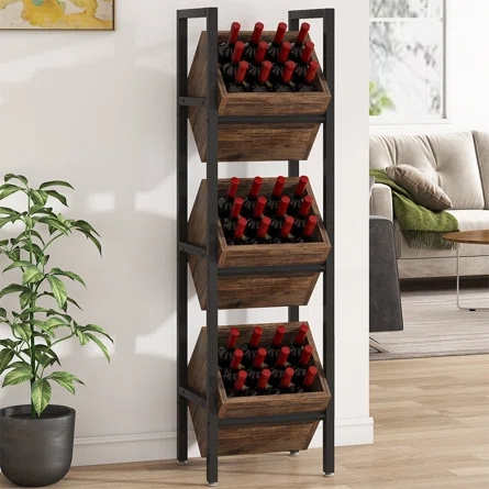 Beverage Display Drink Display Rack Floor Wine Bottle Rack