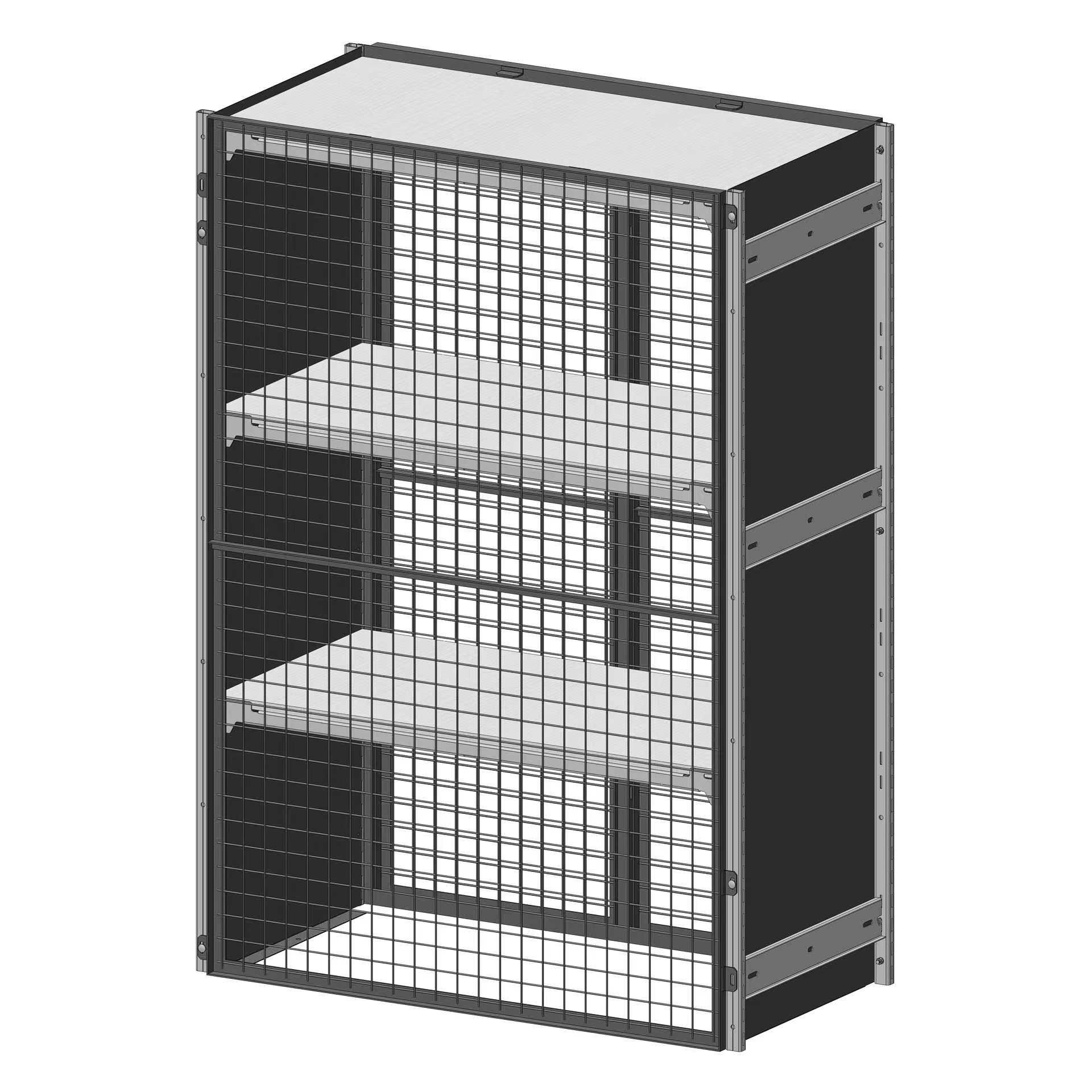 Steel Storage Cage with Shelves Warehouse Store Storage Rack