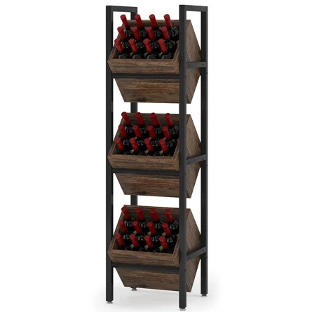 Beverage Display Drink Display Rack Floor Wine Bottle Rack