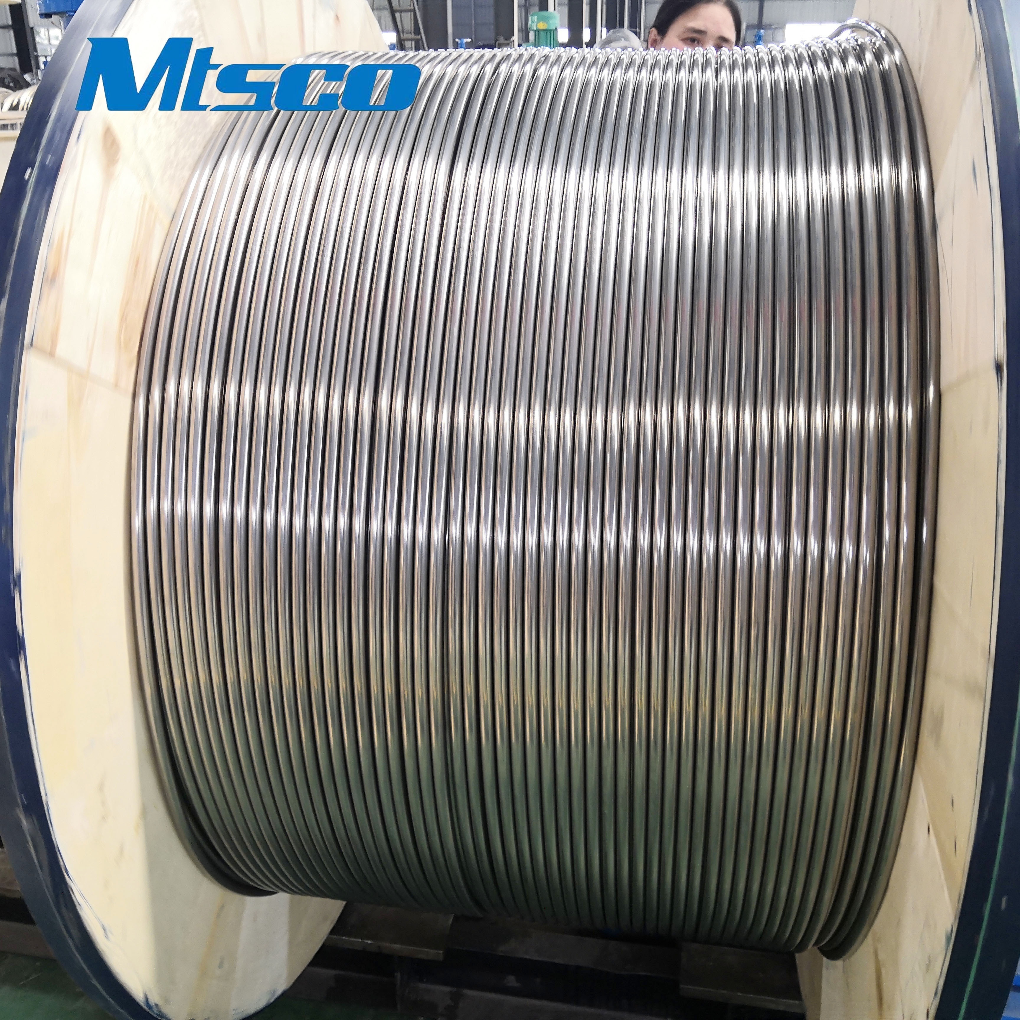 Bright Finish surface chemical injection line Welded control line Stainless Steel Coiled Tubing