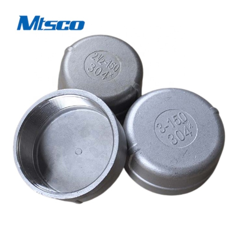 304L Stainless Steel Casting Cap Pipe Fitting 8mm Cap With 150 # 6 Inch End Cap For Pipe