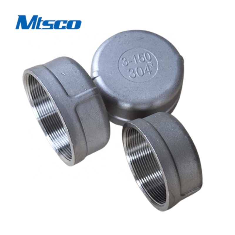 304L Stainless Steel Casting Cap Pipe Fitting 8mm Cap With 150 # 6 Inch End Cap For Pipe