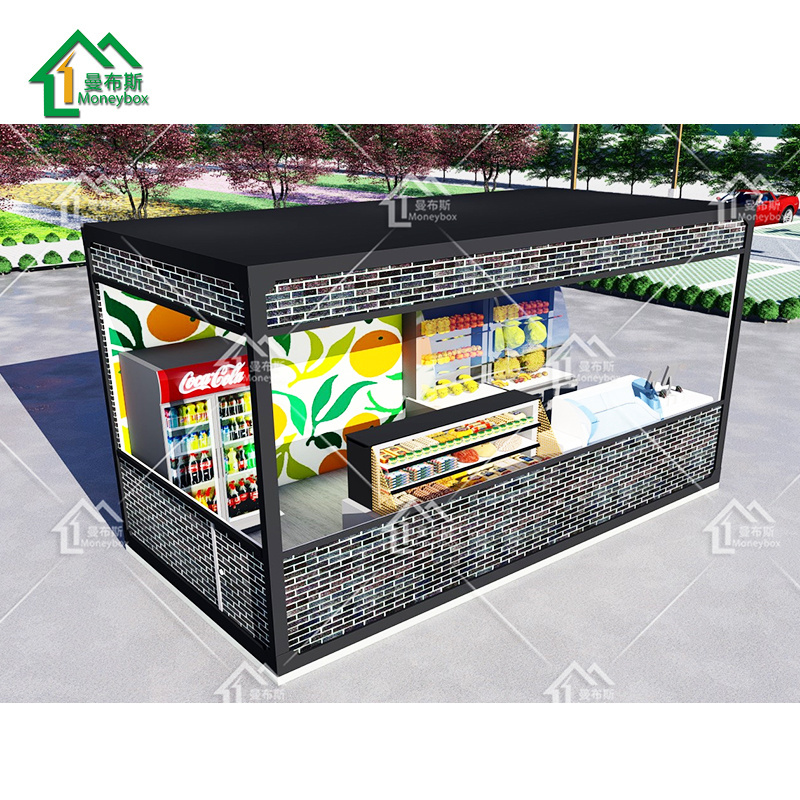 Container designs hotselling prefab modern coffee candy cake beverage kiosk shop