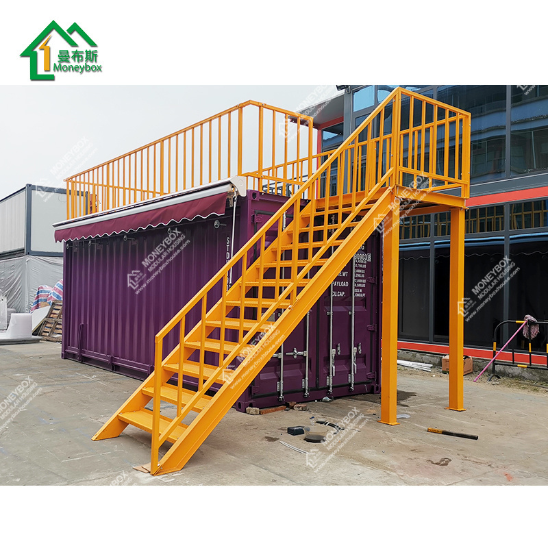 Outdoor steel metal prefabricated modular portable restaurant buildings