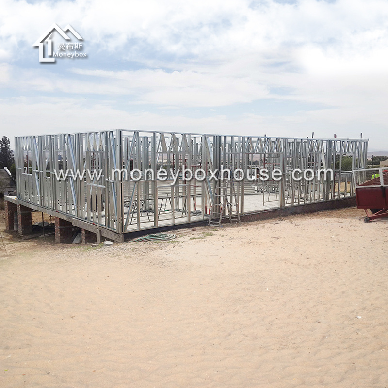 Flat Roof Steel Frame House/Villa with Steel Prefab Home