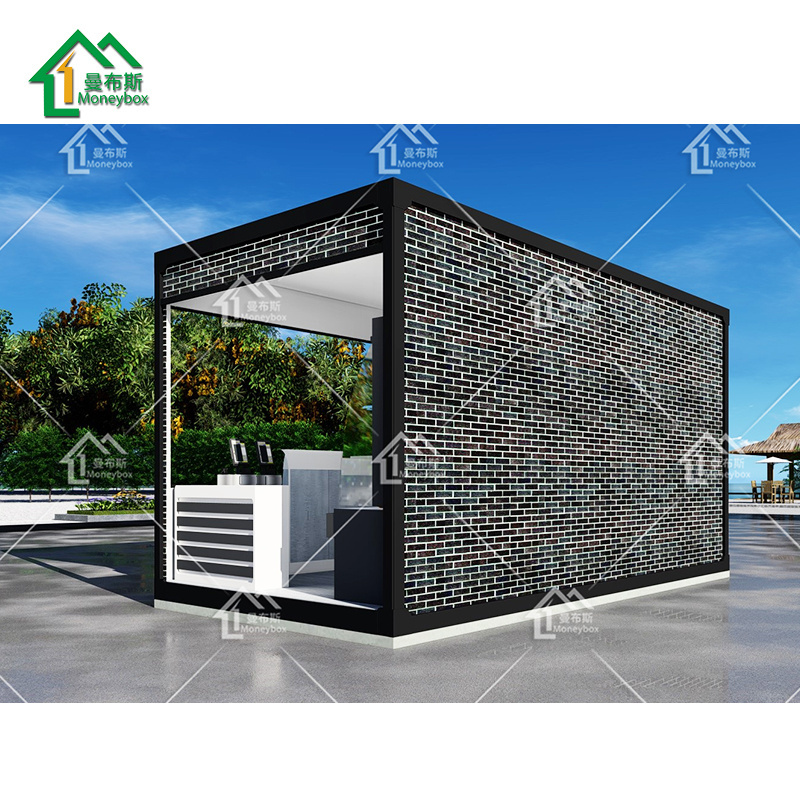 Container designs hotselling prefab modern coffee candy cake beverage kiosk shop