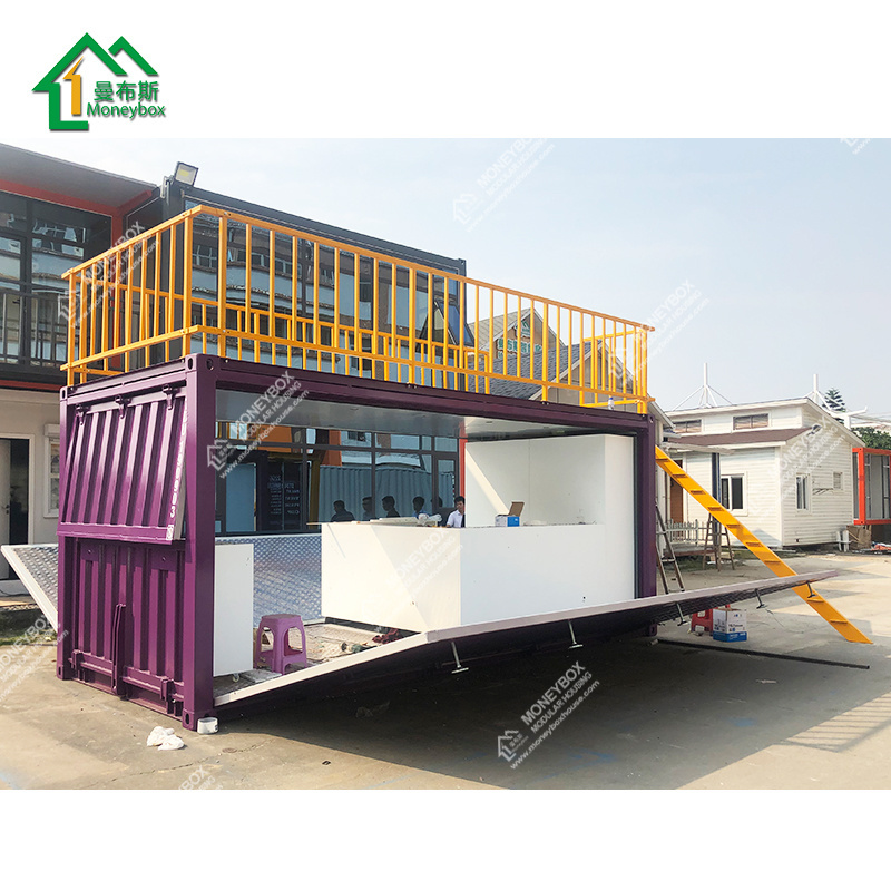 Outdoor steel metal prefabricated modular portable restaurant buildings