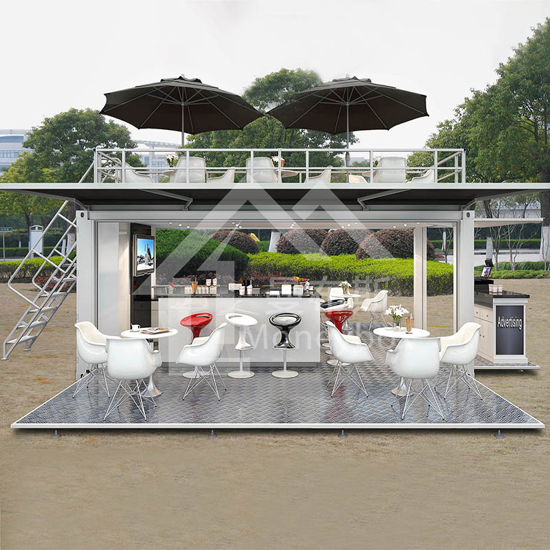 Prefabricated pop up mobile container coffee shop