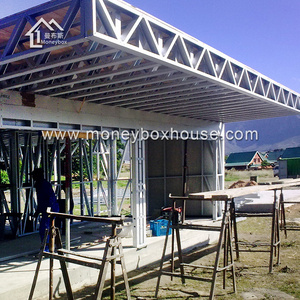 Flat Roof Steel Frame House/Villa with Steel Prefab Home