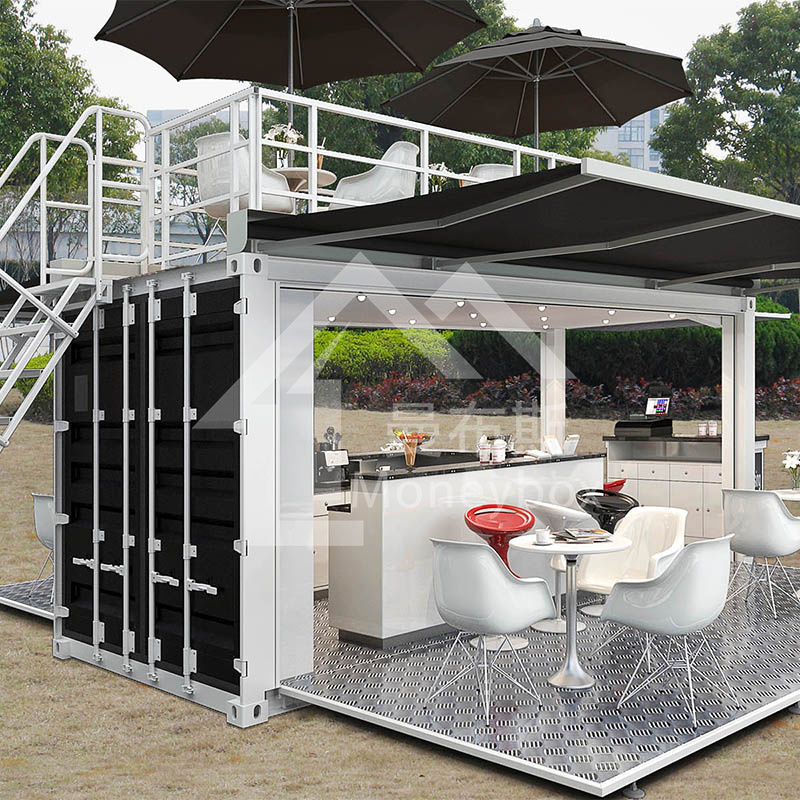 Prefabricated pop up mobile container coffee shop