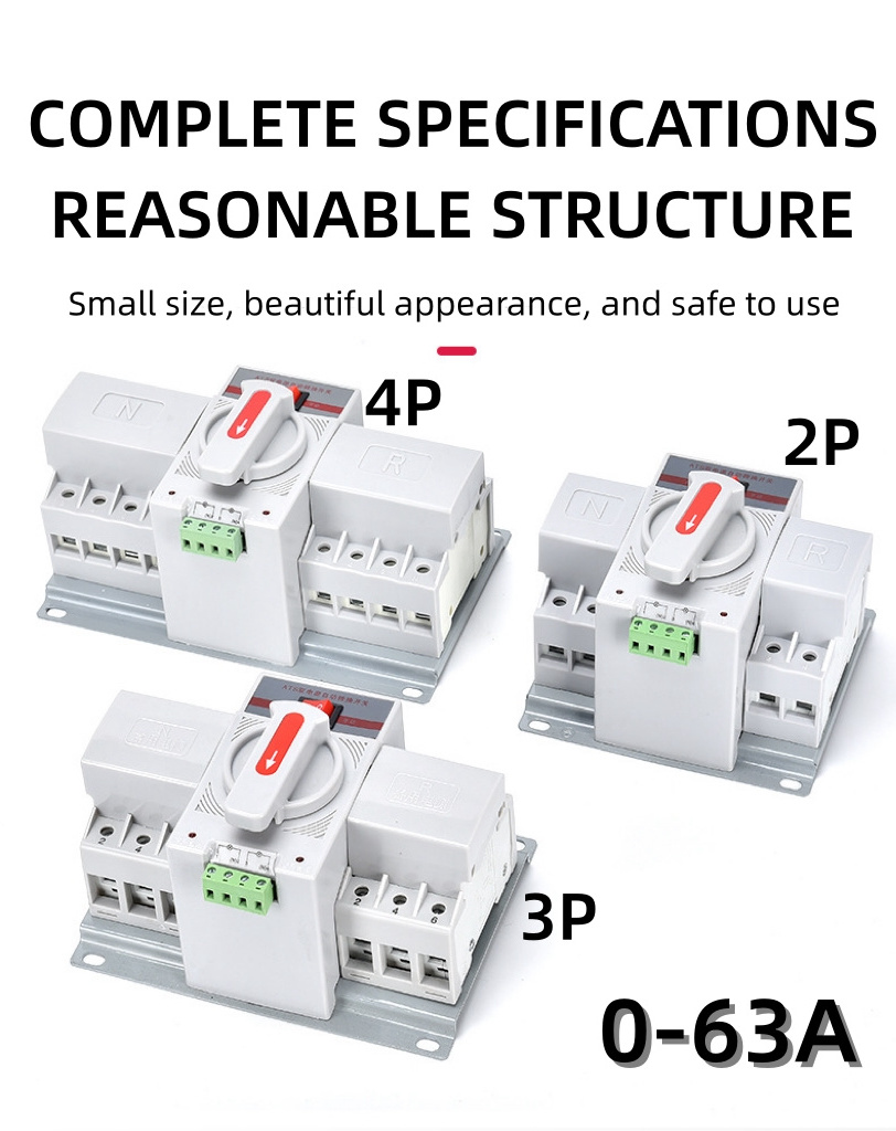 ATS MTQ1-63M  2/3/4P CB LEVEL ats switch automatic transfer ATS controller Generator switch automatic transfer switch Dual power