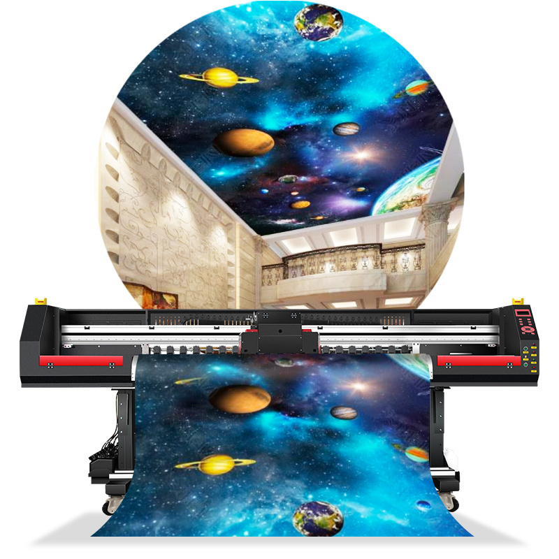 MTuTech 1.9m 3.2m Large Format UV Printer Roll to Roll UV Printer On Leather Wallpaper Canvas Printer machine digital