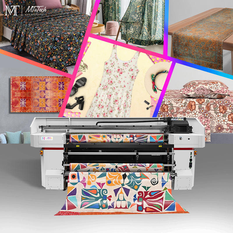 Leading printer manufacturer MTutech 8 Colors direct to cotton fabric printing machines textile printer machine