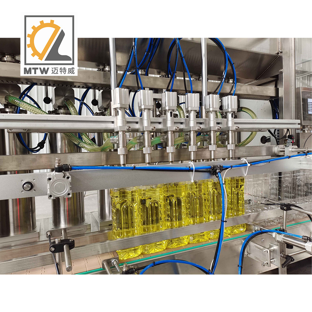 MTW automatic 4 heads 3l piston pump edible oil filling machine