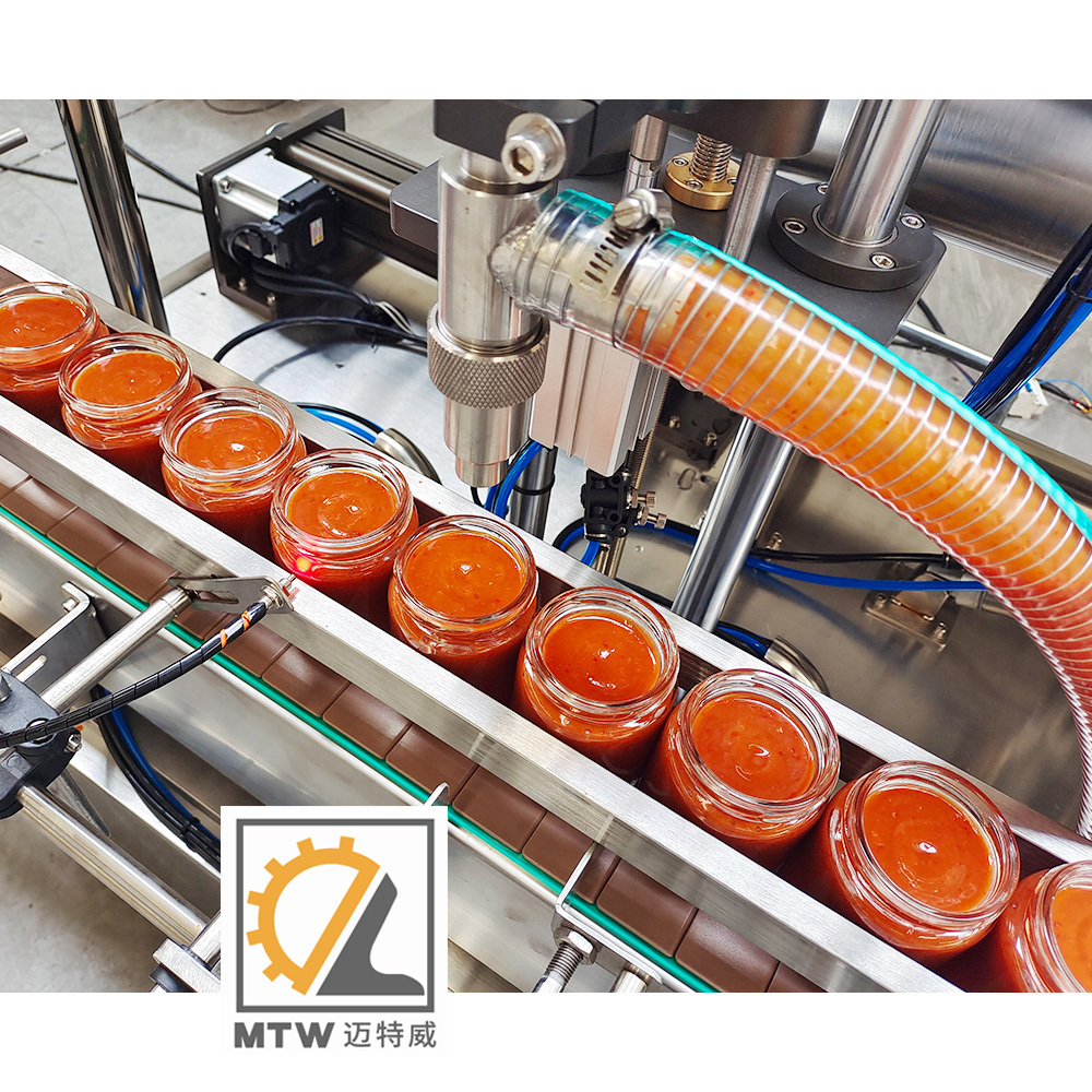 MTW two heads automatic piston tomato paste mustard sauce filling machine