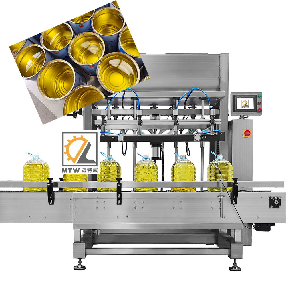 MTW 2 head edible oil palm oil jerry can 5l bottle automatic weight filling packing machine