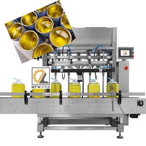 MTW 2 head edible oil palm oil jerry can 5l bottle automatic weight filling packing machine